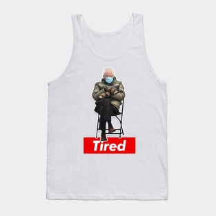 Bernie Tired Sanders / Old School Design Tank Top